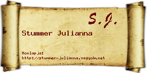Stummer Julianna névjegykártya